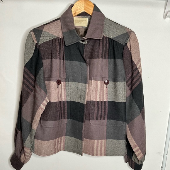 Don Sayres Mable Danahi Womans Jacket 10 Cropped Blazer 100% Wool - Picture 1 of 10